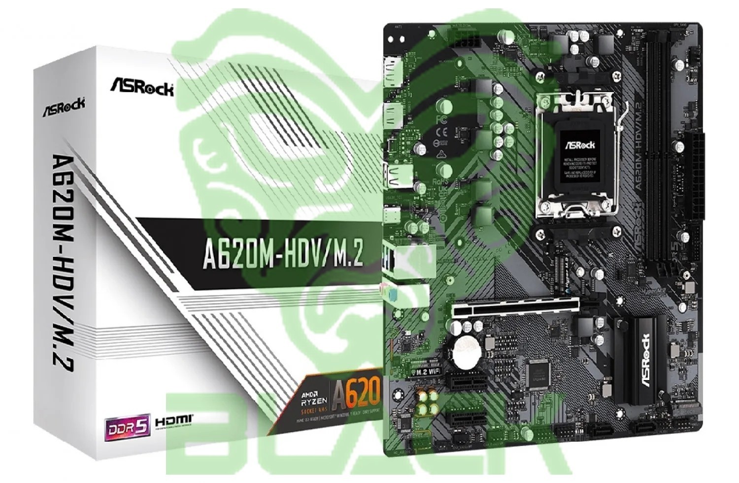 MOTHER ASROCK A620M-HDV/M.2+ AM5 DDR5 BULK - OUTLET