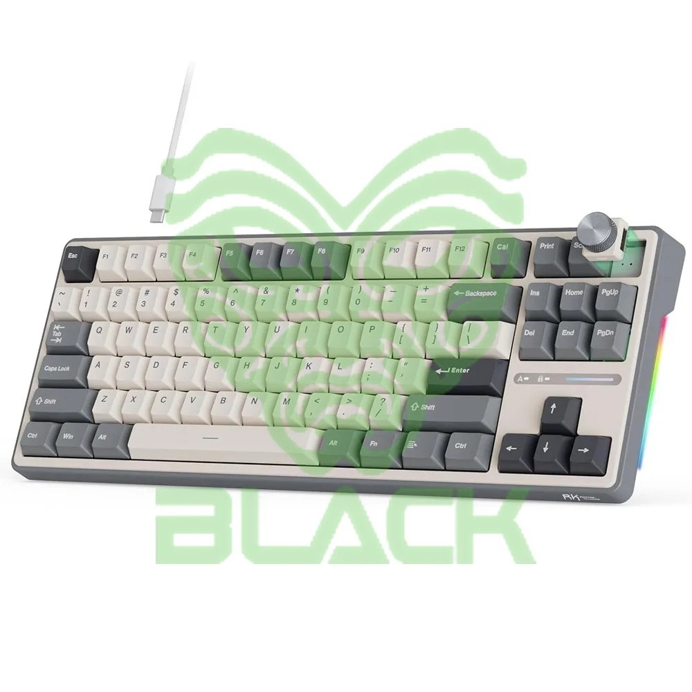 Teclado Royal Kludge Rkr87 Pro Half Grey Switch Creamy 75%
