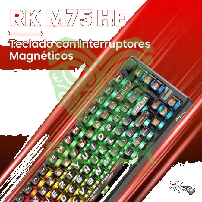 Teclado Magnético Royal Kludge Rkm75 He Hephaestus Switch Mint 75%
