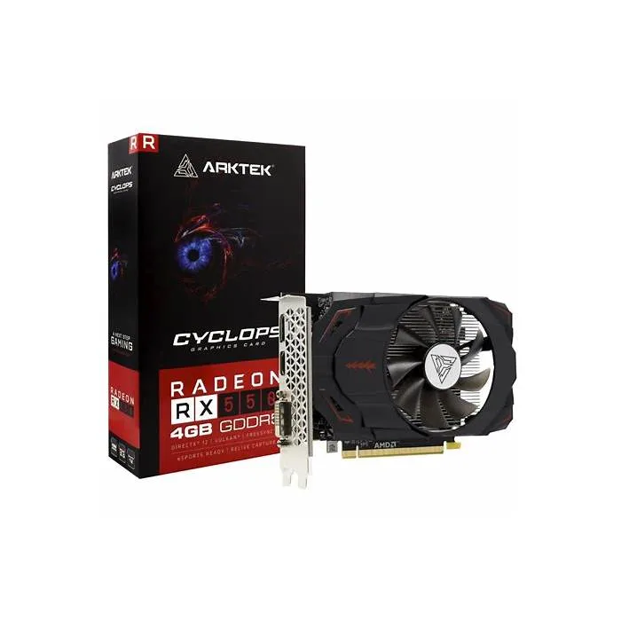 Placa De Video Arktek Radeon Rx 550 4GB DDR5 4 Salidas HDMI Nativas