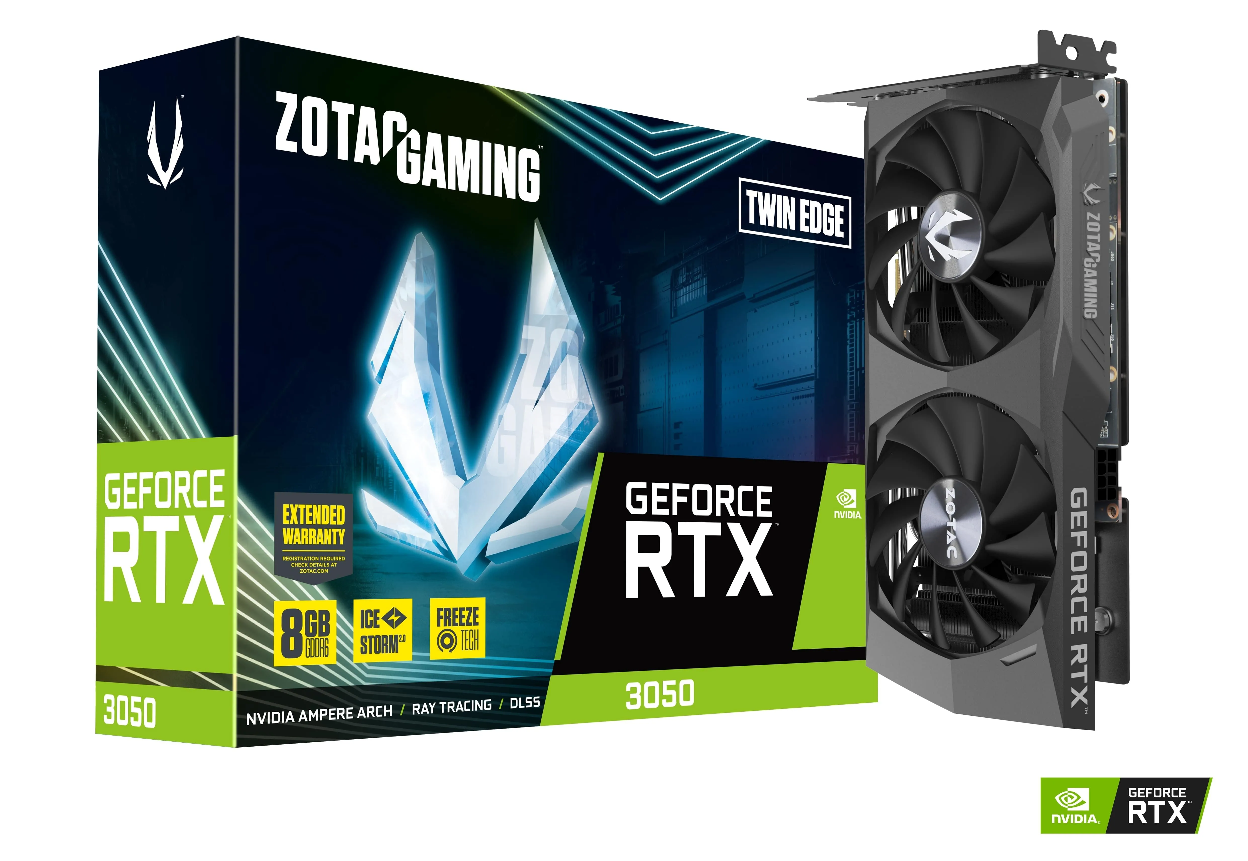 Placa De Video Zotac Geforce Rtx 3050 6GB Gddr6 Twin Edge Oc