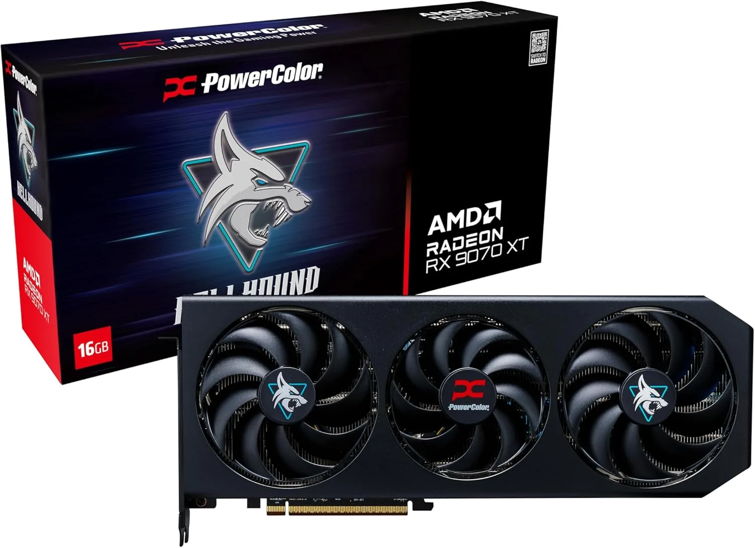 Placa De Video Powercolor Hellhound AMD Radeon Rx 9070 Xt 16GB Gddr6