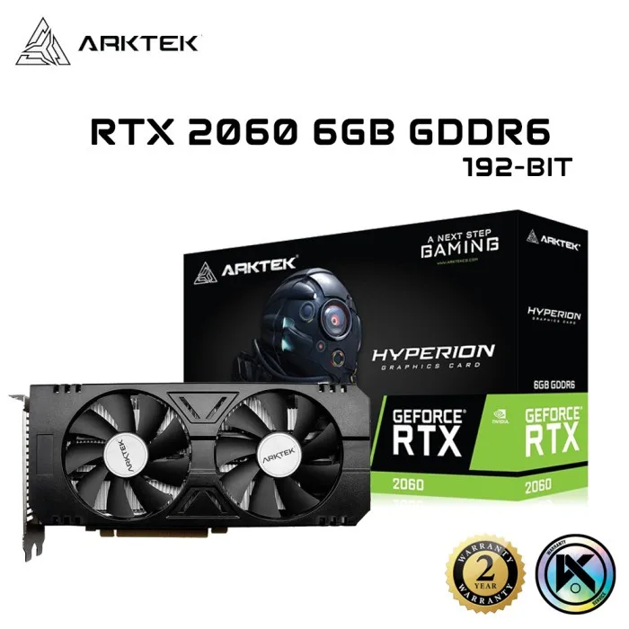 Placa De Video Arktek Geforce Rtx 2060 6GB Gddr6