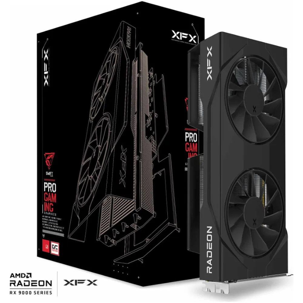 Placa De Video Xfx Radeon Rx 9060 Xt 16GB Gddr6 Swift Oc Gaming Edition