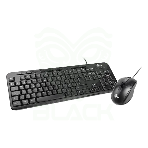TECLADO Y MOUSE C/CABLE XTECH XTK-301S NEGRO