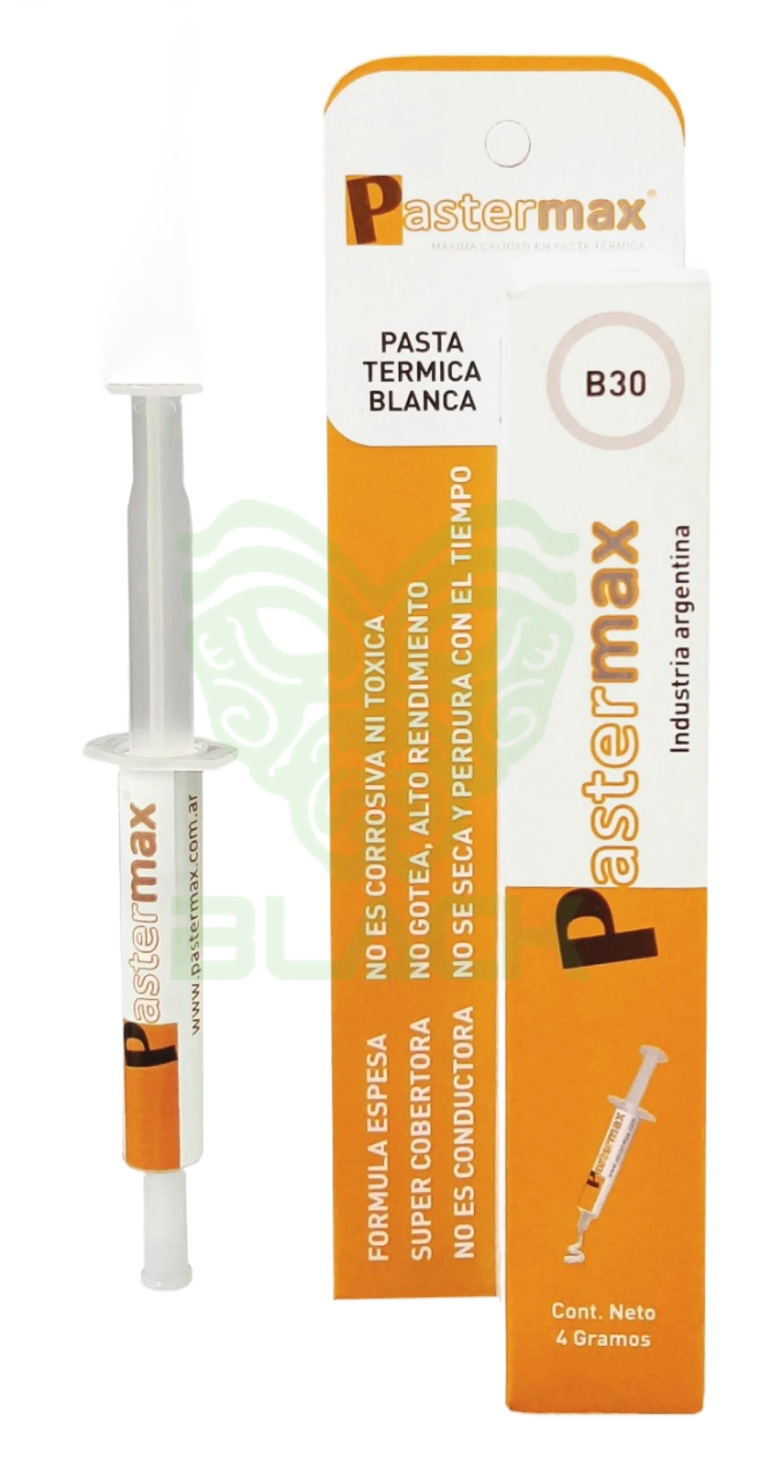 PASTA TERMICA PASTERMAX PARA CPU B30 (BLANCA) OXIDOS METALICOS