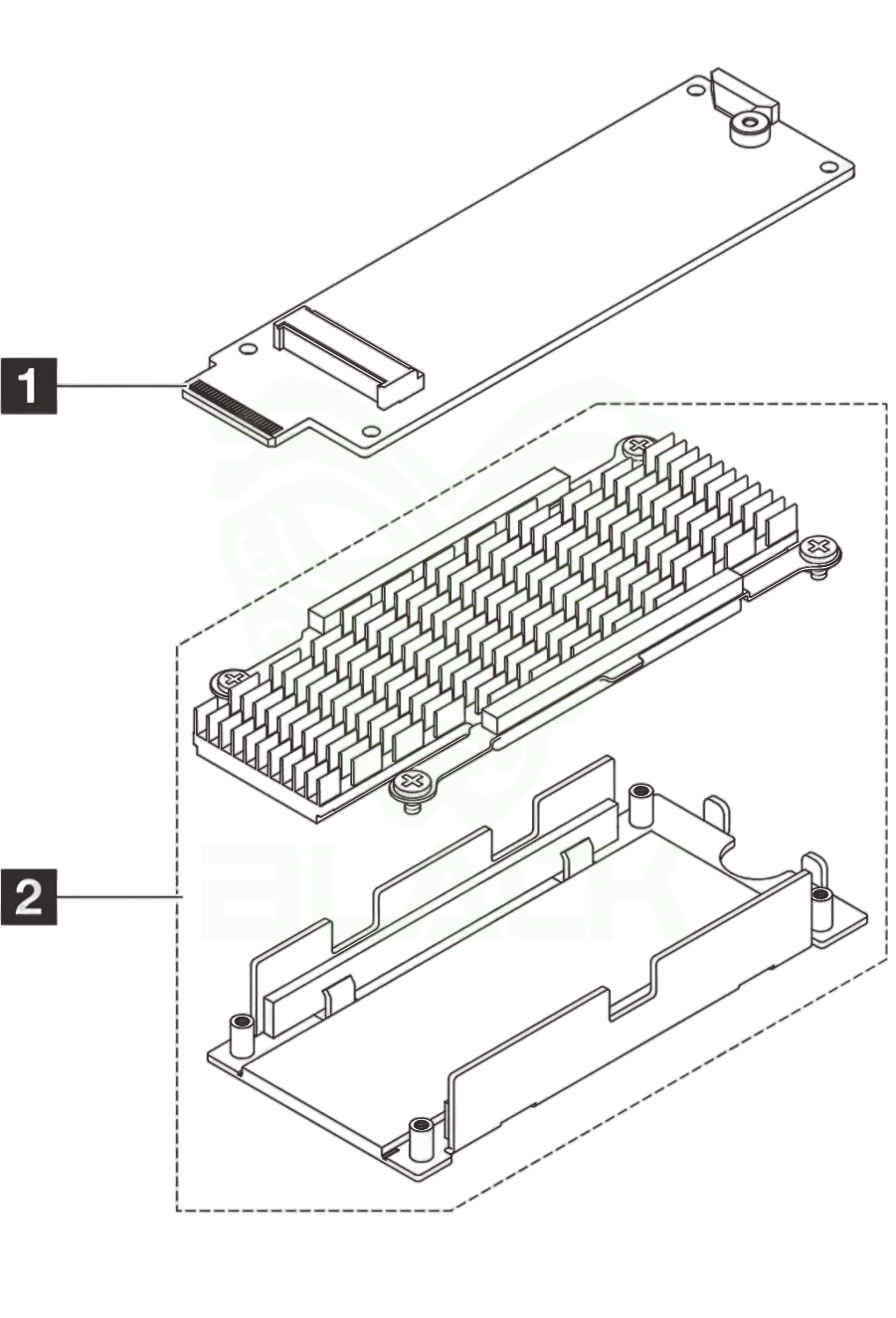 THINKSYSTEM V4 HOT SWAP M.2 SATA/NVME DRIVE ASSEMBLY KIT