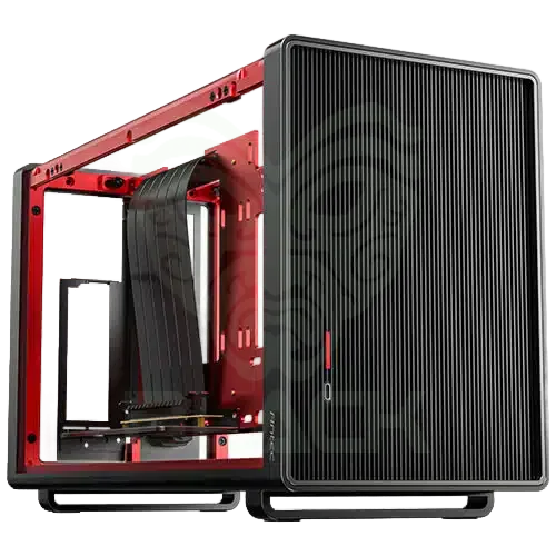 GABINETE ANTEC PERFORMANCE 1 M AVENTURINE BLACK ITX INC. CABLE RISER PCIE 4.0 ALUMINIUM USB-C SOLO FUENTE SFX/SFX-L