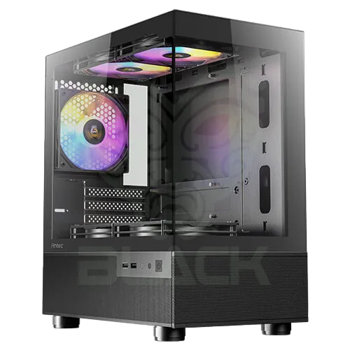 GABINETE ANTEC CX200M ELITE BLACK RGB 5X120MM RGB FANS VIDRIO TEMPLADO 270°
