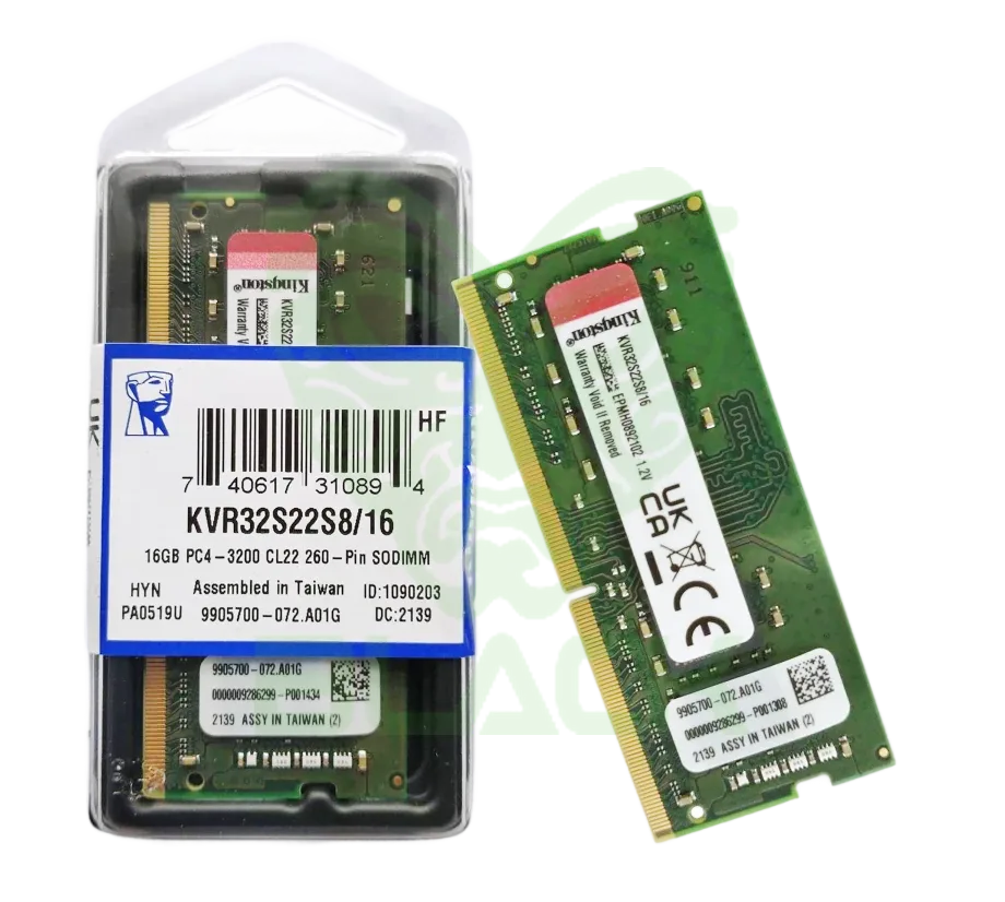 MEMORIA RAM KINGSTON 16GB DDR4 3200MHZ SODIMM