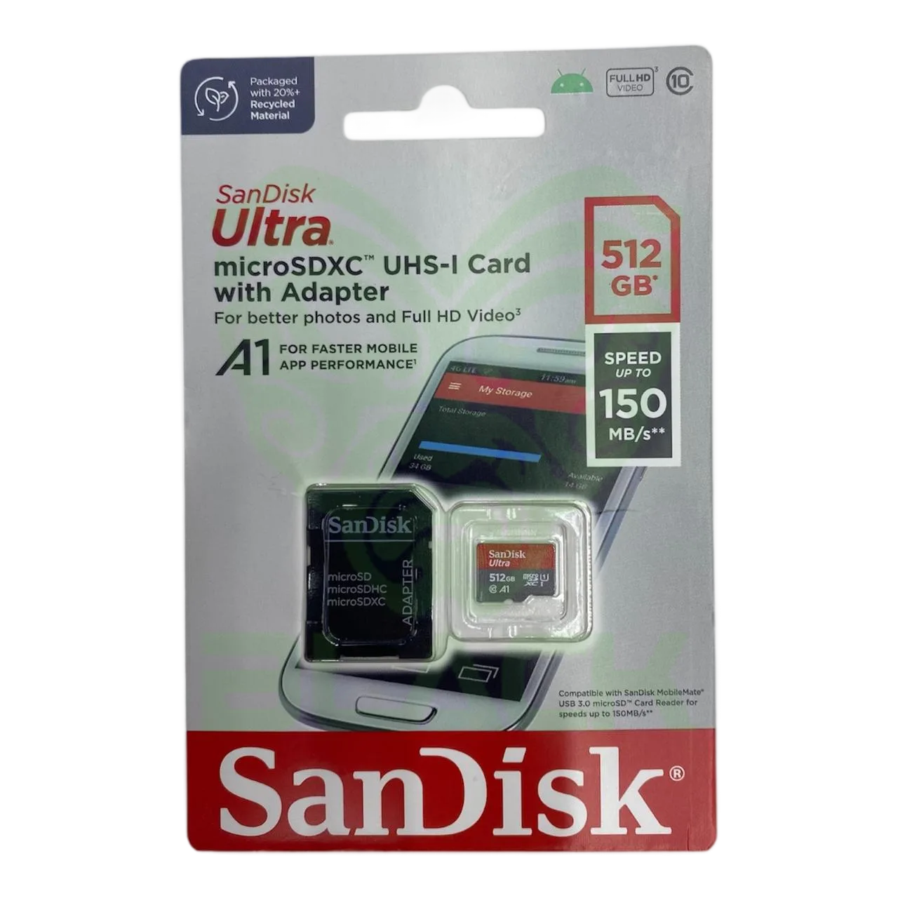 MEMORIA MICRO SD 512GB SANDISK CON ADAPTADOR