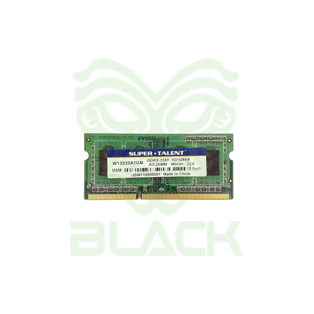 MEMORIA RAM SODIMM DDR3 SUPER TALENT 1 GB 1333 MHZ