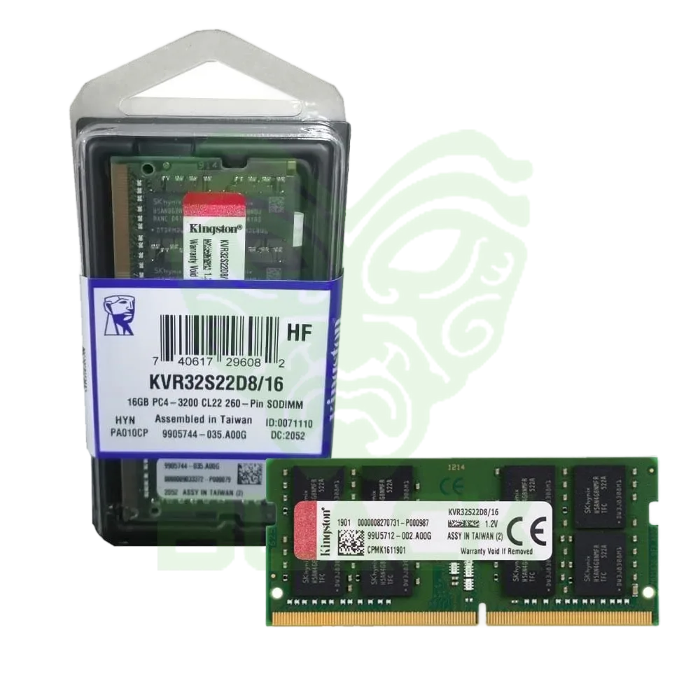 MEMORIA KINGSTON DDR4 16GB 3200MHZ SODIMM KVR32S22D8/16