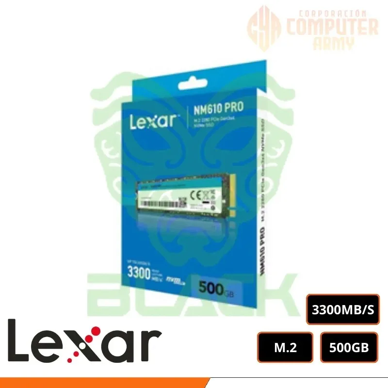 DISCO SOLIDO SSD LEXAR NM610 PRO 500GB M.2 2280 PCIE GEN 3X4 NVME