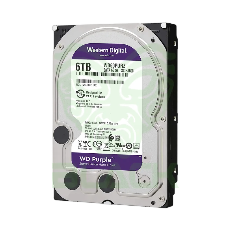 DISCO INTERNO HDD WESTERN DIGITAL PURPLE 6TB 3.5" SATA 3.0 5400RPM