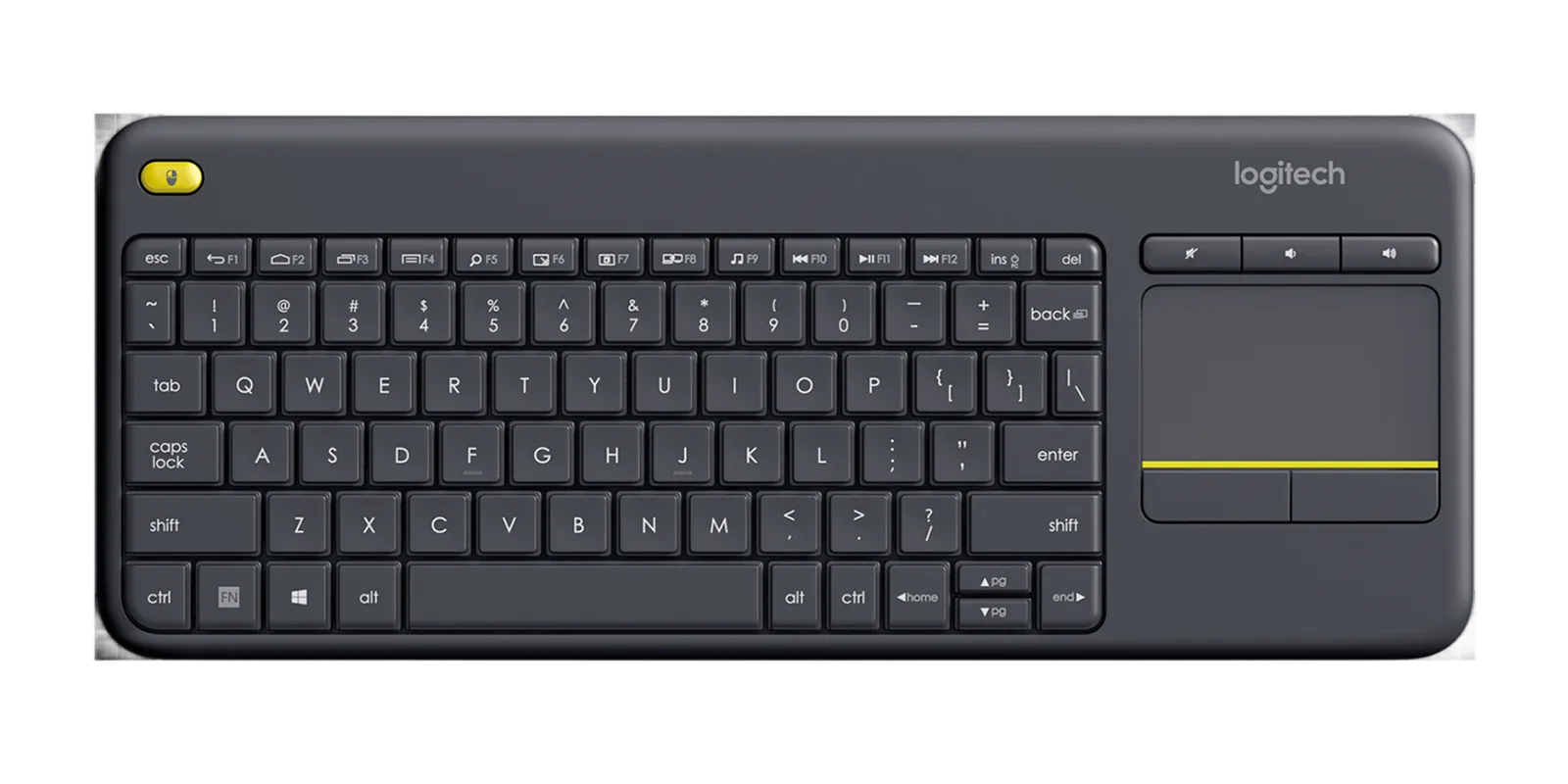TECLADO LOGITECH K400 PLUS WIRELESS 2.4GHZ C/TOUCHPAD