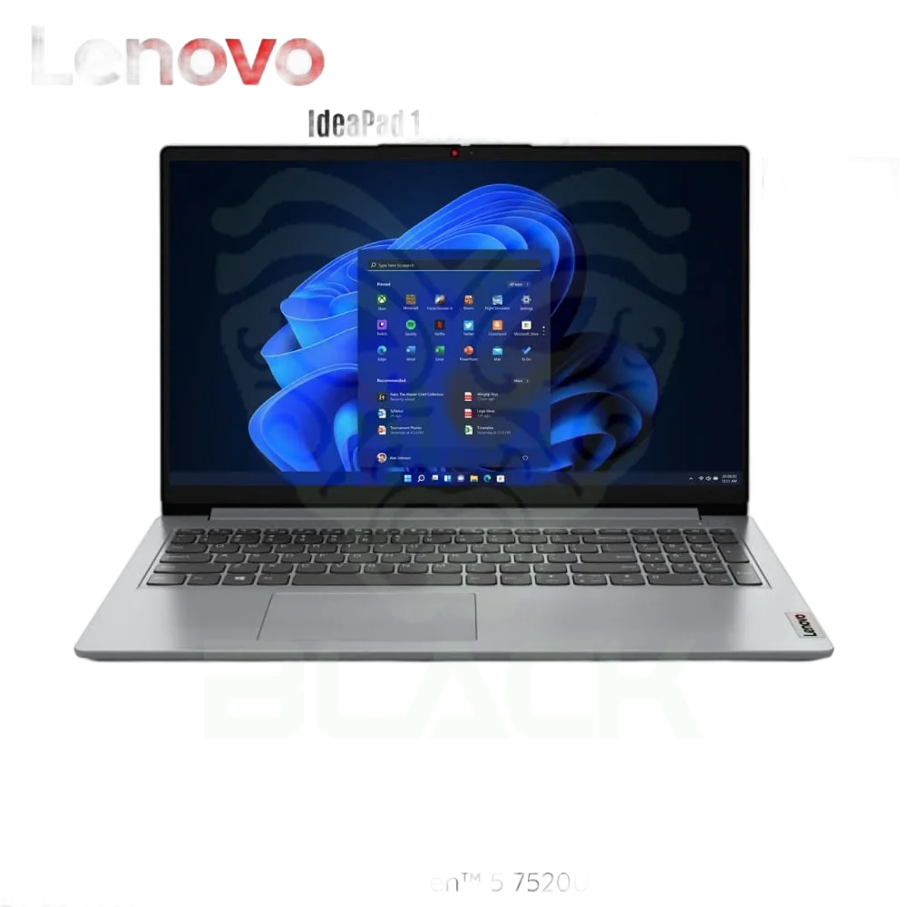 NOTEBOOK 15.6" LENOVO IDEAPAD 1 AMD RYZEN 5 7520U 8GB RAM DDR5 SSD 256GB WINDOWS 11