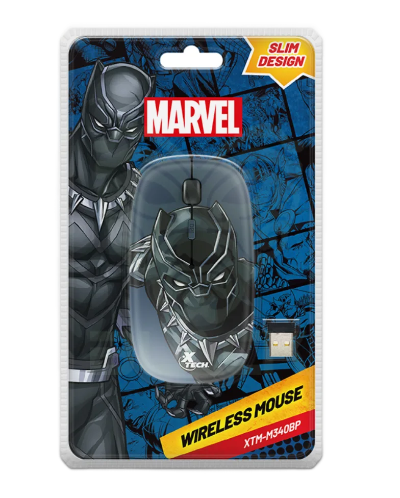 MOUSE PANTERA NEGRA X-TECH INALAMBRICO