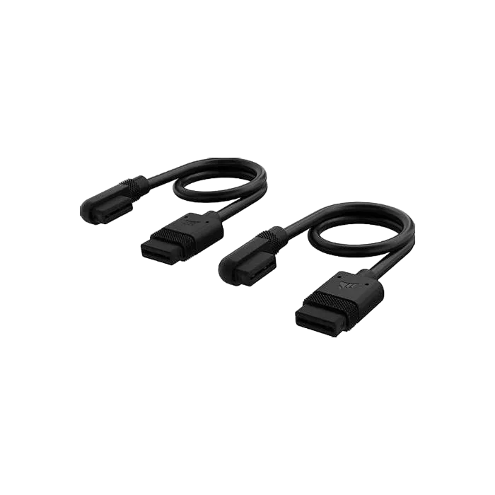 CABLE CORSAIR ICUE LINK 2X 200MM CON CONECTOR DERECHO NEGRO