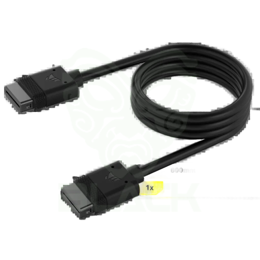 CABLE CORSAIR ICUE LINK 1X 600MM TIPO Y CON CONECTOR DERECHO NEGRO
