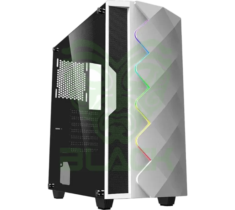 GABINETE MAGNUM TECH 235GM WHITE RGB VIDRIO TEMPLADO