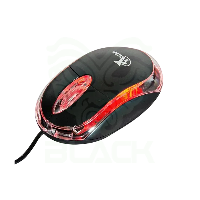 MOUSE X-TECH OPTICO CON CABLE RETRACTIL