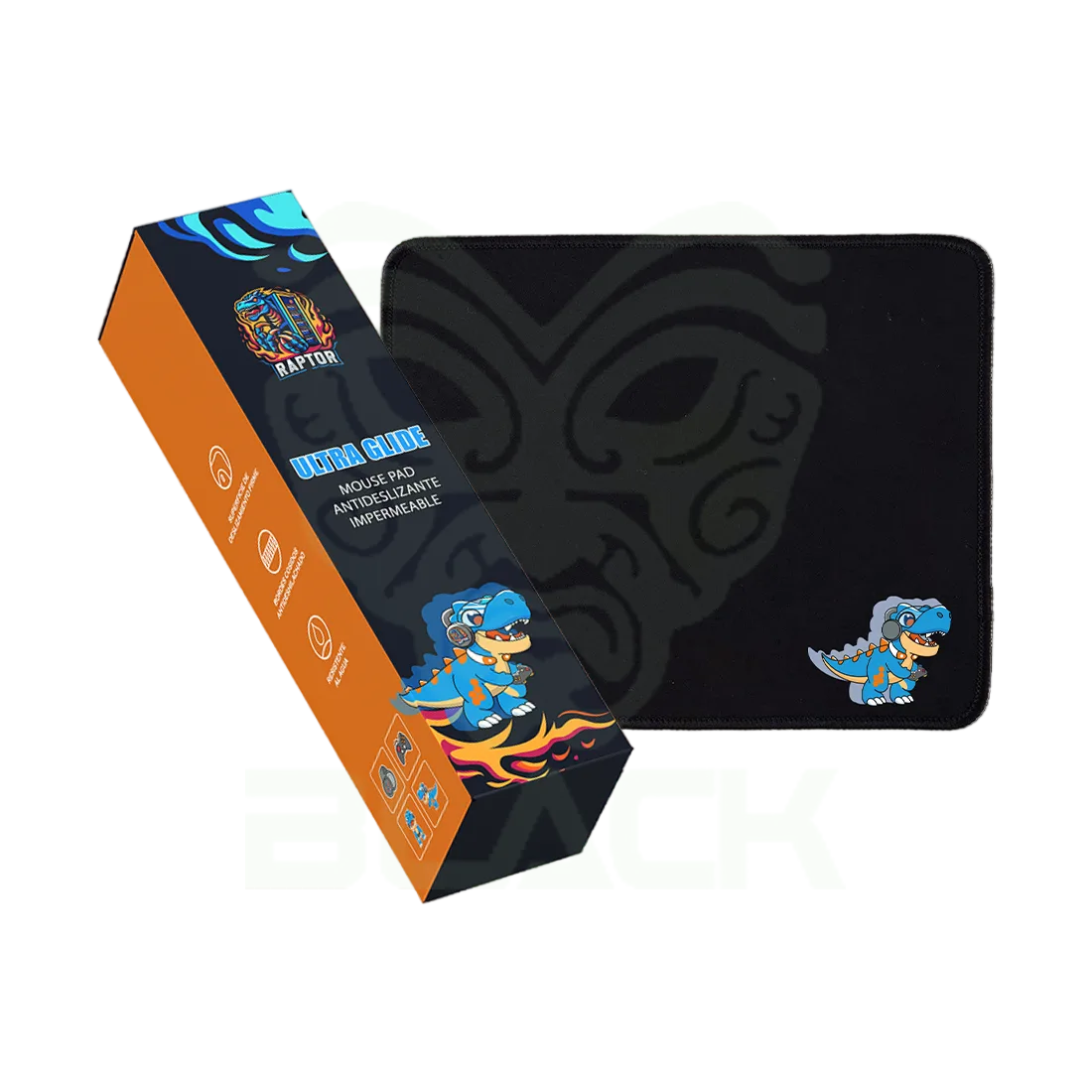 MOUSE PAD GAMER RAPTOR ULTRA GLIDE ANTIDESLIZANTE IMPERMEABLE S