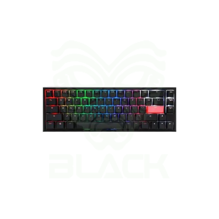 TECLADO GAMER DUCKY ONE 2 MINI PURE WHITE RGB CHERRY BROWN RGB DOUBLE-SHOT PBT MECANICO