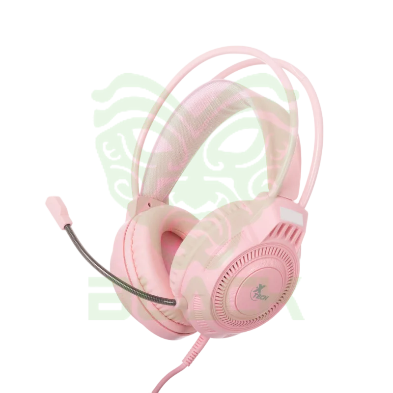 AURICULAR + MIC X-TECH KHI GAMER USB ROSA