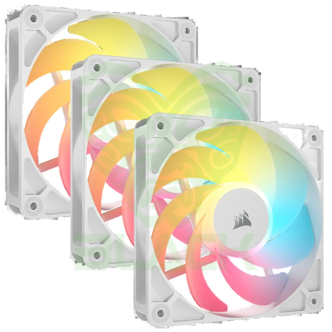 FAN COOLER CORSAIR RS120 120MM WHITE PACK X3