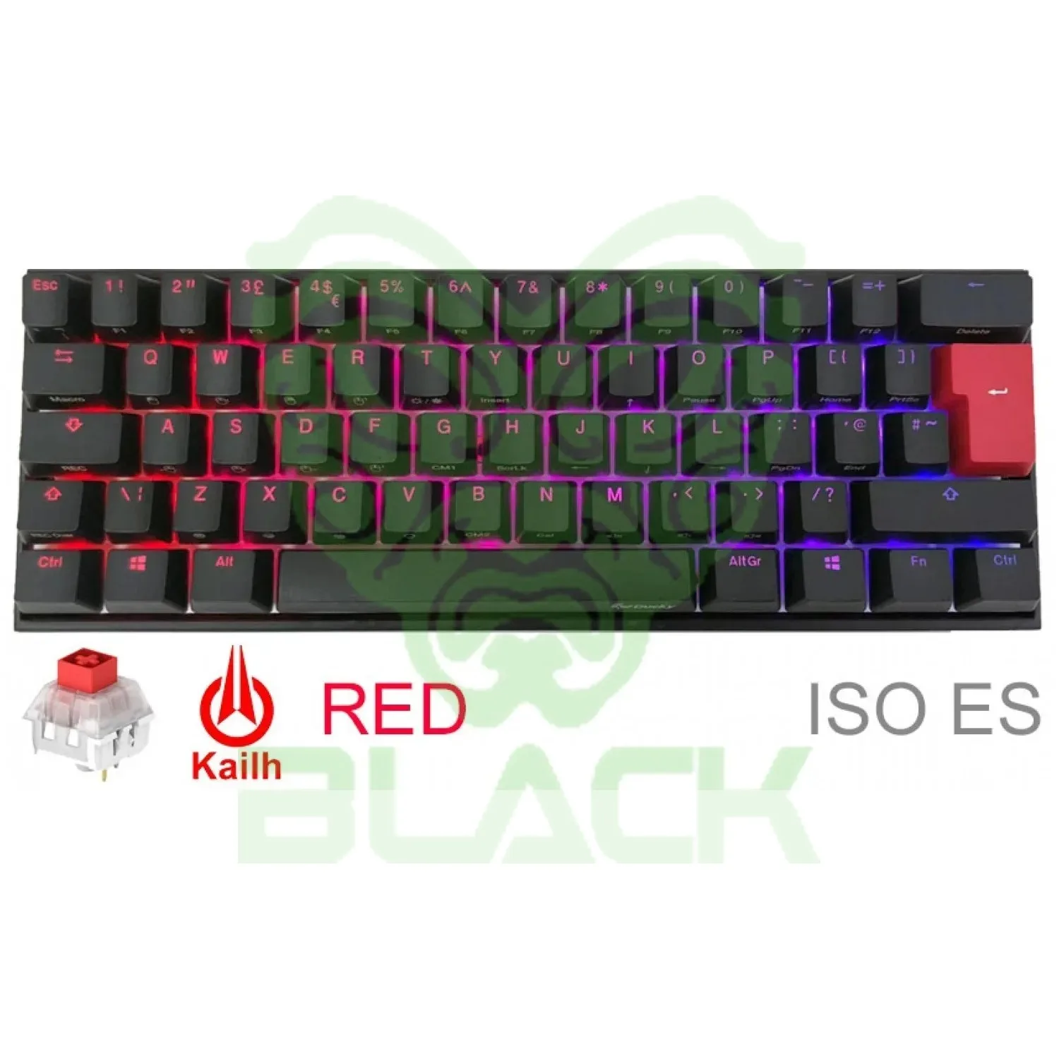 TECLADO GAMER DUCKY MECHA MINI V2 RGB KAILH BOX RED SWITCH ISO ES