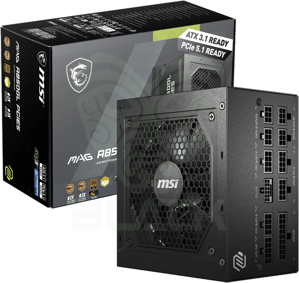 MSI MAG A850GL PCI-E GEN 5.1 850W MODULAR 80 PLUS GOLD