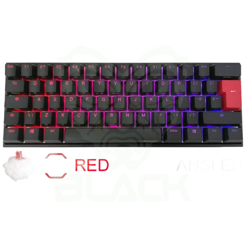 TECLADO GAMER DUCKY MECHA MINI V2 RGB KAILH BOX RED PBT DOUBLE-SHOT