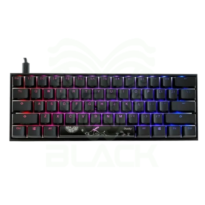TECLADO GAMER DUCKY MECHA MINI RGB CHERRY RED RGB PBT DOUBLE-SHOT 60