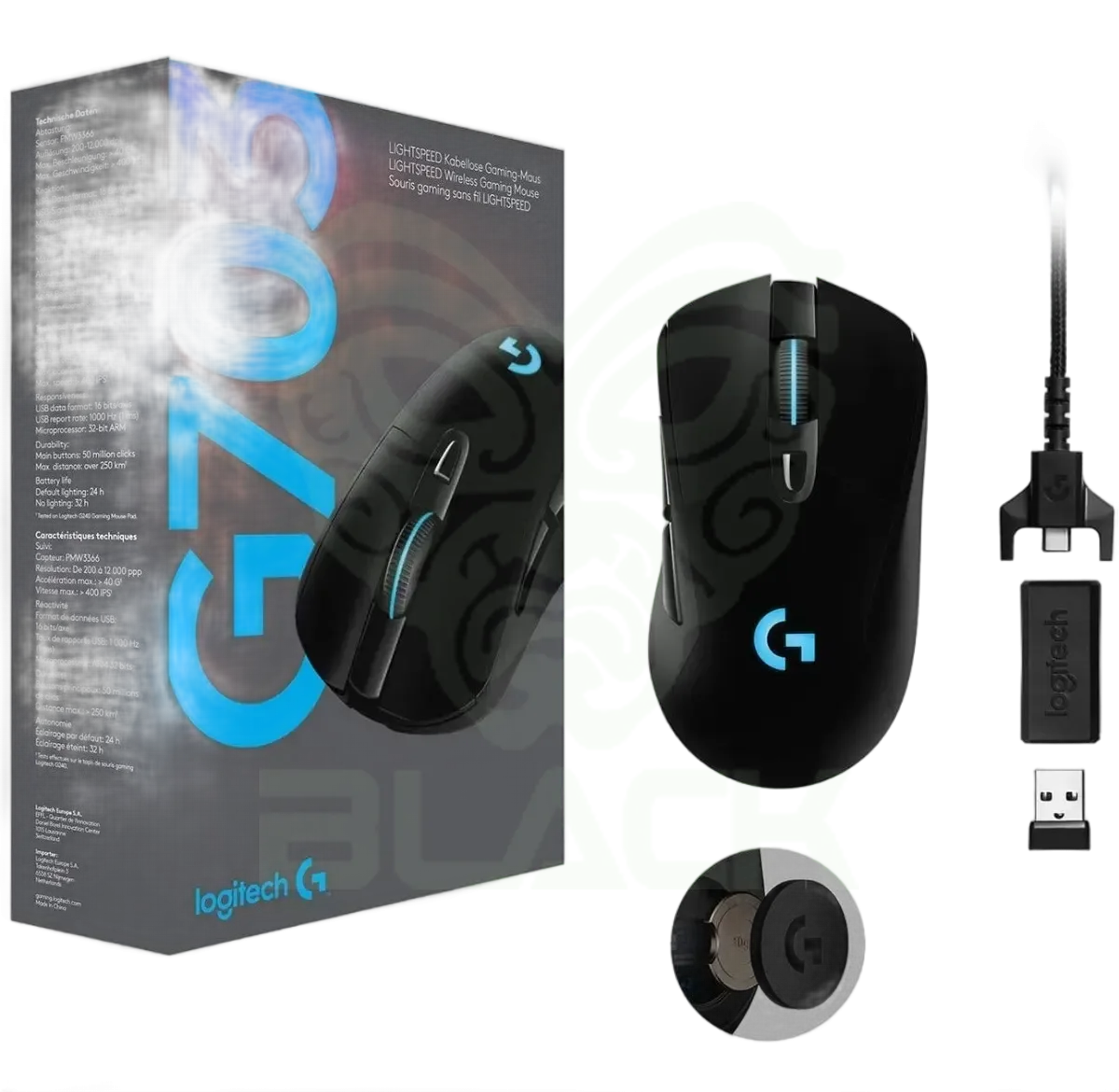 MOUSE LOGITECH G703 WIRELESS 2.4GHZ LIGHTSPEED HERO 25K RGB 95G 35HS