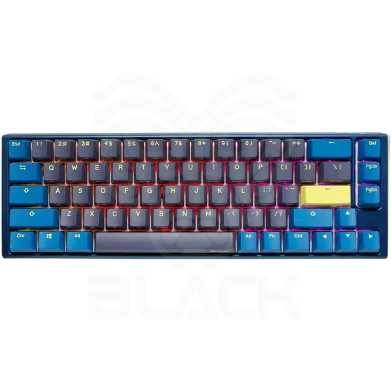 TECLADO MECANICO DUCKY ONE 3 DAYBREAK SF TECLAS AZULESCLEAR INTERRUPTOR INGLES PBT DOBLE DISPARO SIN COSTURAS CARCASA SUPERIOR AZUL CARCASA INFERIOR G