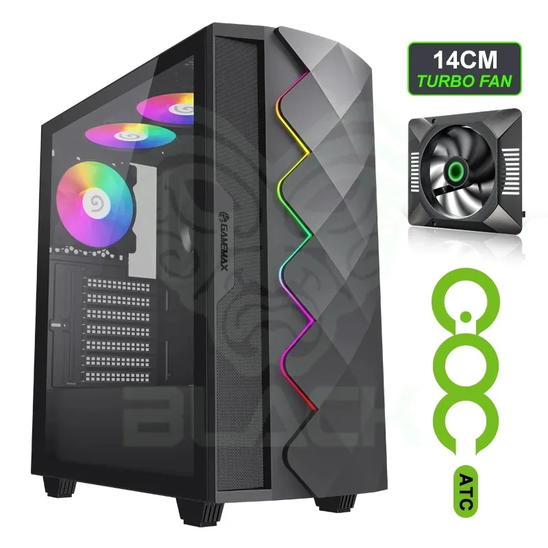 GAB GAMEMAX DIAMOND CP BK 4*FAN ARGB ATX