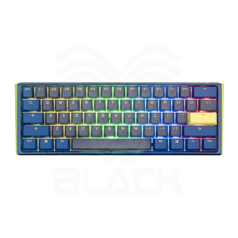 TECLADO MECANICO DUCKY ONE 3 DAYBREAK MINI TECLAS AZULES INTERRUPTOR MARRON INGLES PBT DOBLE DISPARO SIN COSTURAS