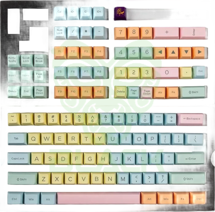 SET DE TECLAS DUCKY COTTON CANDY 108 TECLAS DOUBLE SHOT KEYCAP