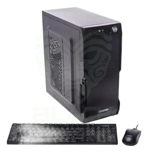 Gabinete Cromax 2801 Kit Teclado Mouse Mid Tower C/Fuente 600w Black