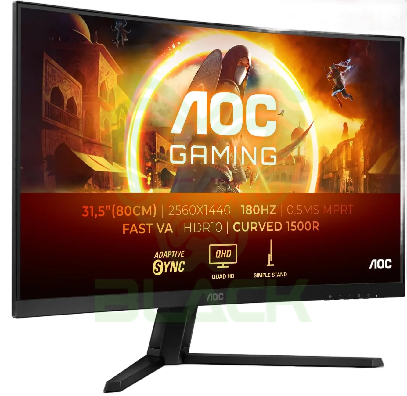 MONITOR AOC CQ32G4VE 31,5" VA QHD (2560 X 1440) 180HZ 1MS CURVED GAMING FICHA USA