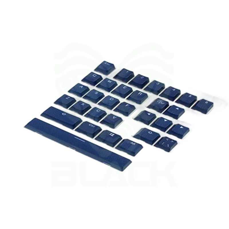 DUCKY RUBBER KEYCAP 31 KEYS RUBBER SEAMLESS DOUBLE SHOT NAVY BLUE COLOR