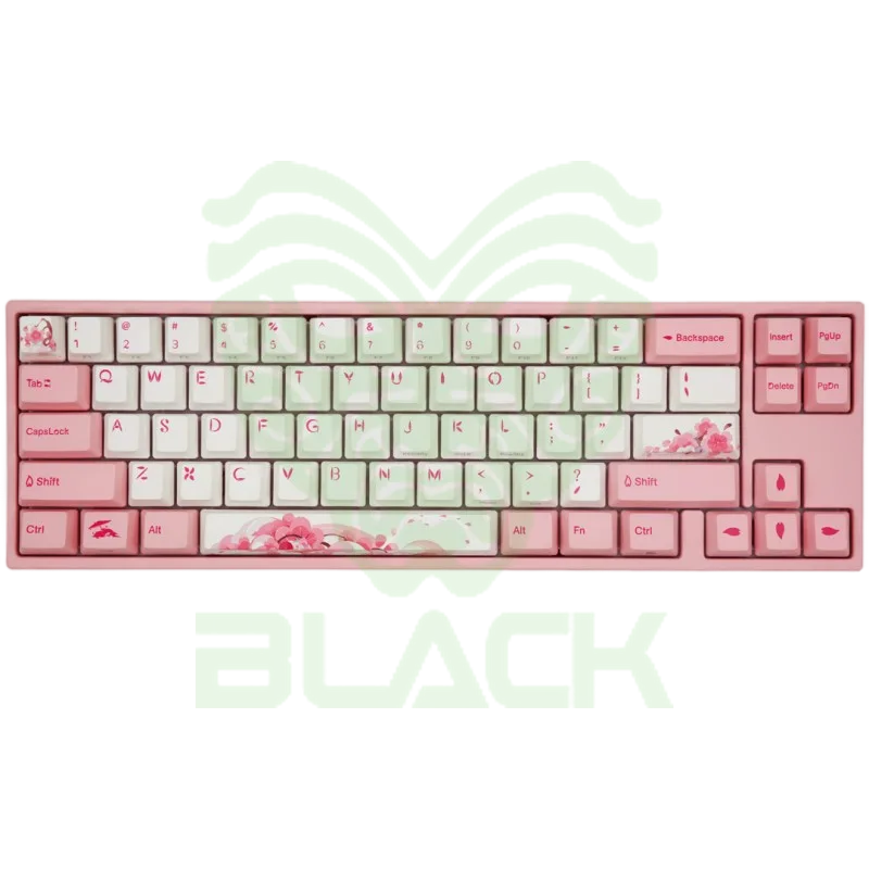 TECLADO MECANICO DUCKY MIYA PRO SAKURA V2 SWITCH VARMILO EC ROSE V2 ENGLISH PBT ILUMINACION LED BLANCO