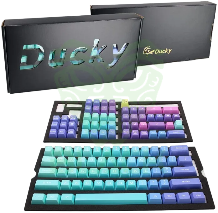 DUCKY KEYCAP SET AZURE SA US ABS SEAMLESS DOUBLE SHOT
