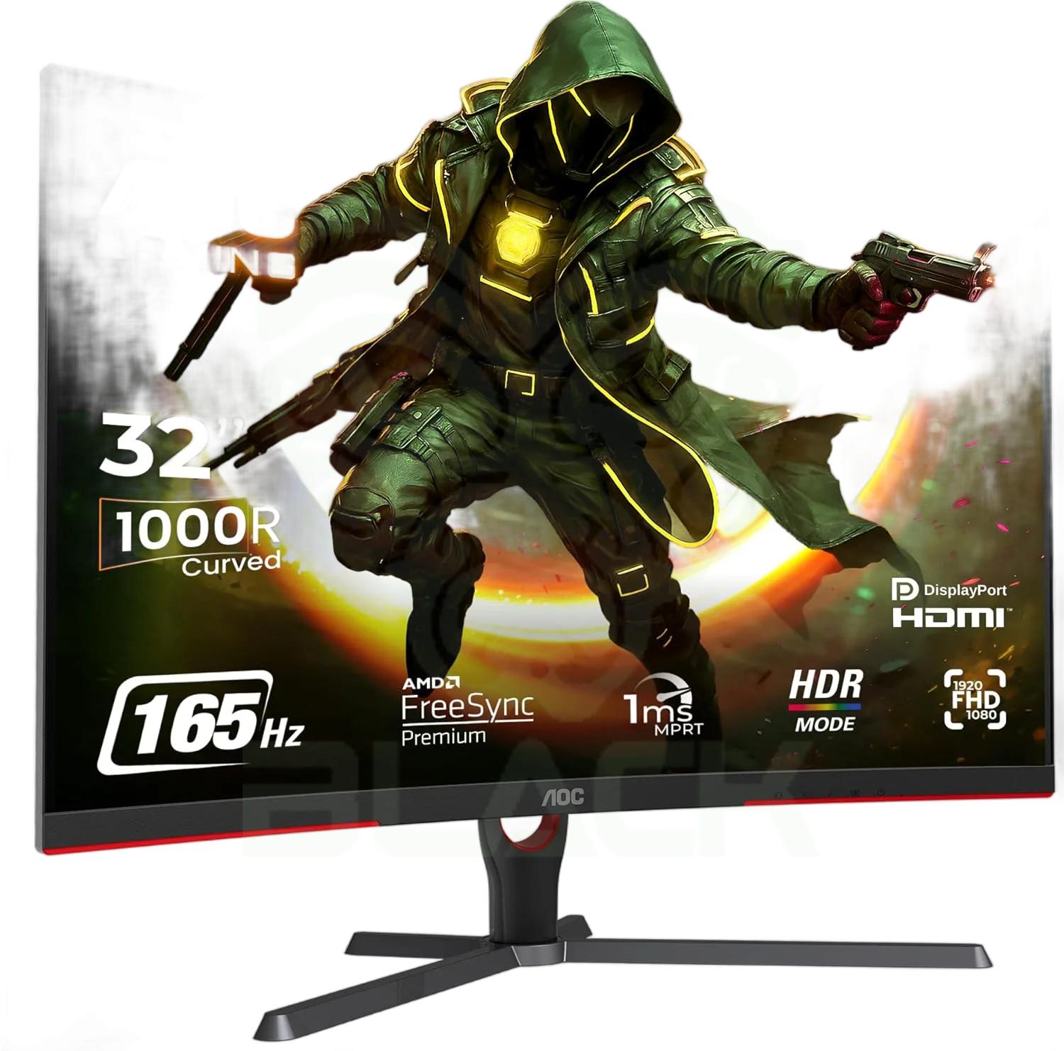 MONITOR AOC C32G3E 31,5" VA FHD (1920 X 1080) 165HZ 4MS CURVED GAMING FICHA USA