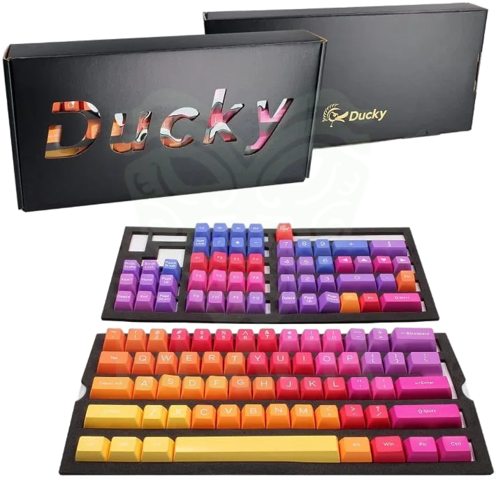 DUCKY KEYCAP SET AFTERGLOW SA US ABS SEAMLESS DOUBLE SHOT
