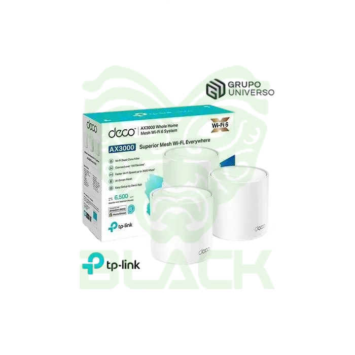 EXTENSOR DE SEÑAL WIFI MESH DECO X50 TP-LINK AX3000 PACK DE 3