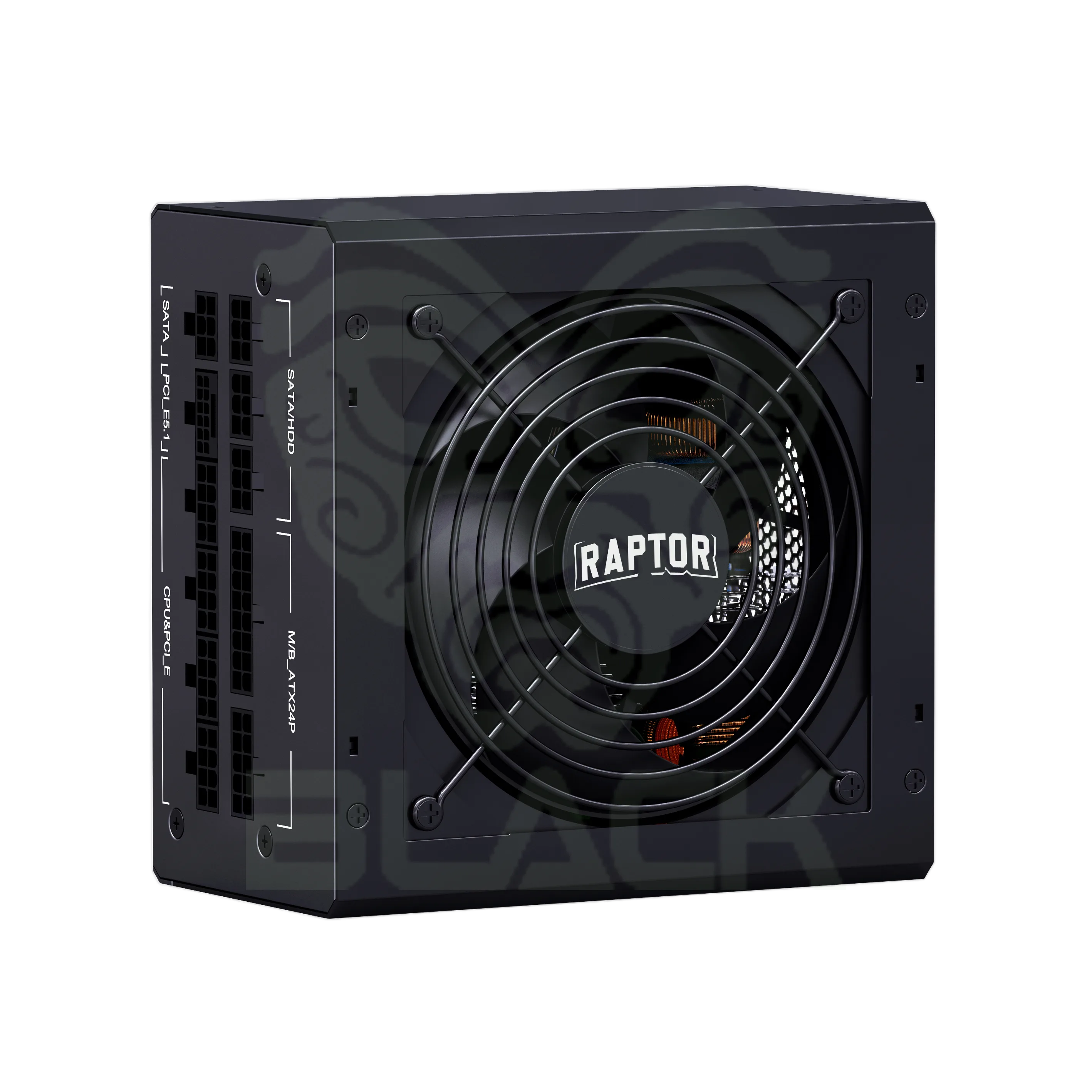 FUENTE RAPTOR VOLT 1000W 80 PLUS GOLD FULL MODULAR PCIE 5.1 NEGRA
