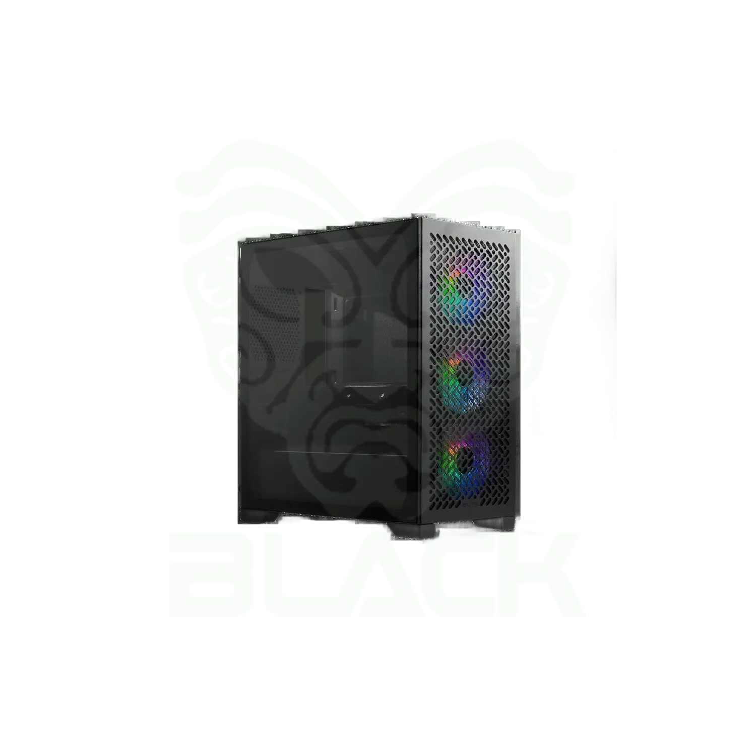 GABINETE COOLER MASTER ELITE 302 MINI TOWER 3 FANS ARGB TEMPERED GLASS BLACK S/FUENTE