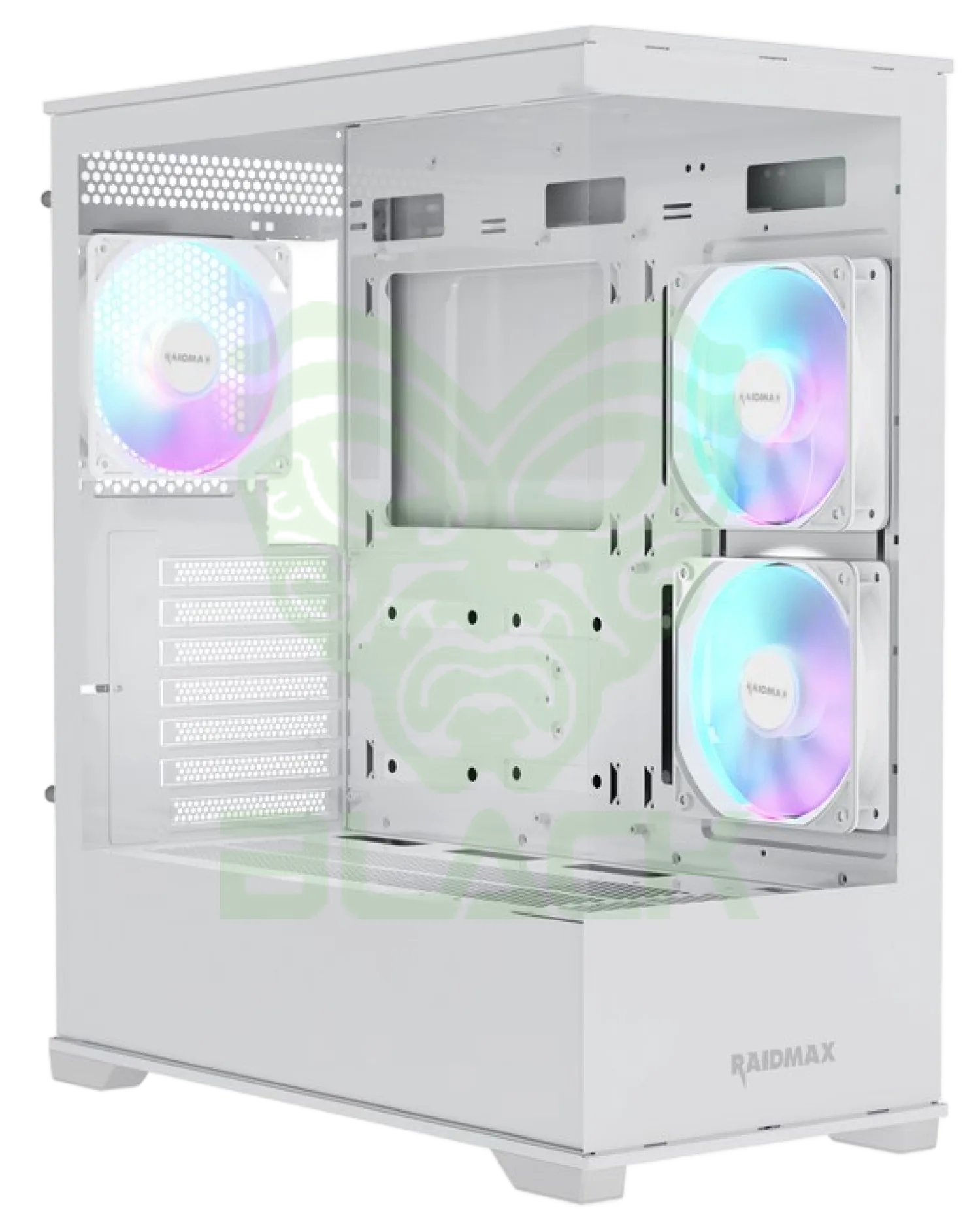 GABINETE GAMER RAIDMAX INFINITA I801 AIR WHITE E-ATX TG ARGB